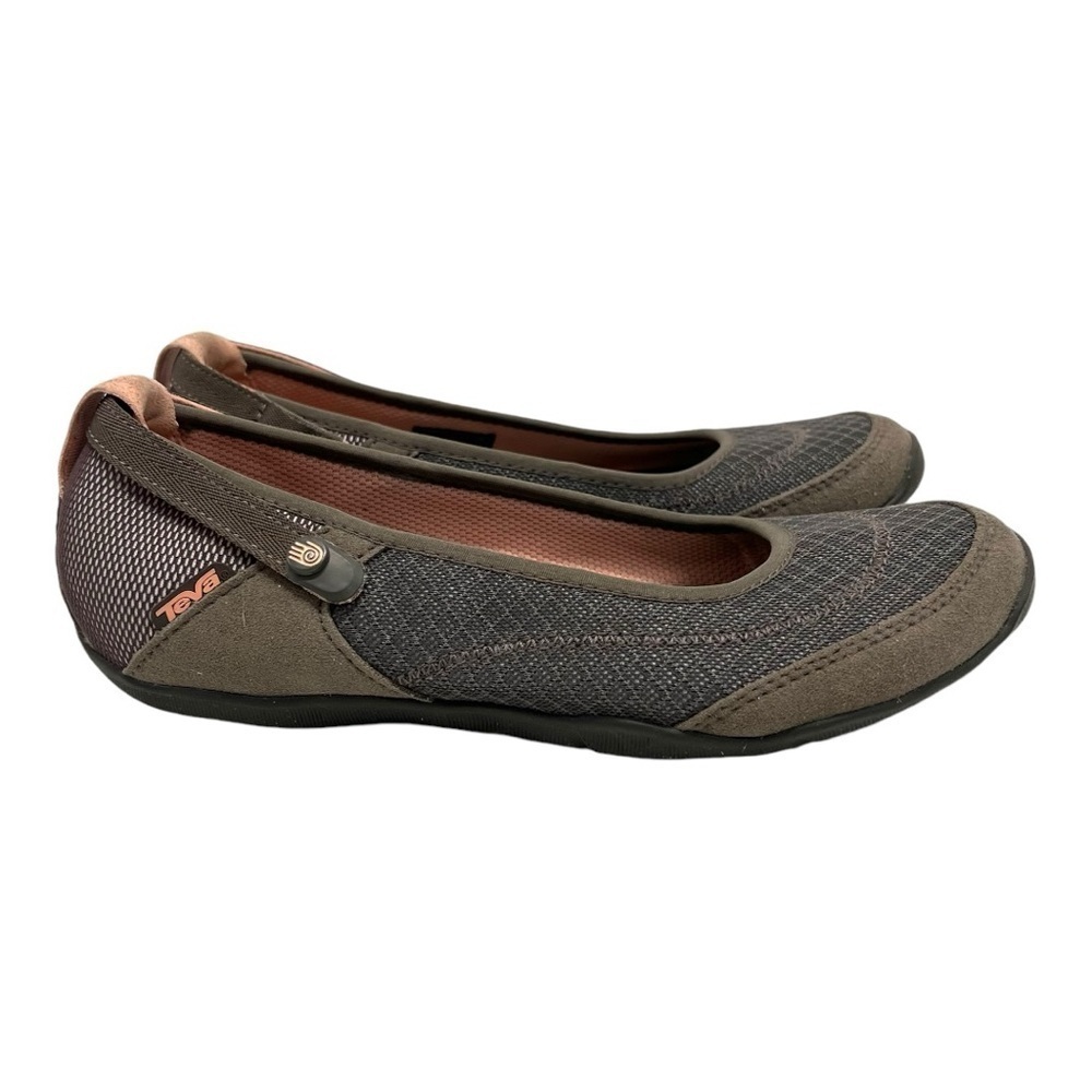 Teva Niyama Gray Slip On Outdoor Ballet Flats Convertible Maryjane Flat Womens 7 - Picture 2 of 13